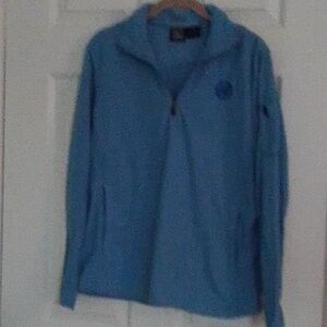 Women's Light Blue fleece fabric pullover sweater. Size Medium by KATE LORD.